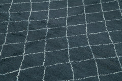 Morocco Siyah Geometrik Yün Pamuk El Dokuma Halısı 274x366 Agacan