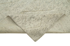 Morocco Bej Geometrik Yün Pamuk El Dokuma Halısı 295x432 Agacan