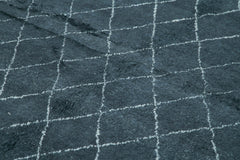 Morocco Siyah Geometrik Yün Pamuk El Dokuma Halısı 277x366 Agacan