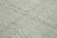 Morocco Gri Geometrik Yün Pamuk El Dokuma Halısı 274x361 Agacan