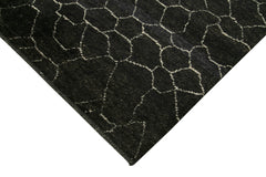 Morocco Kahverengi Geometrik Yün Pamuk El Dokuma Halısı 274x373 Agacan