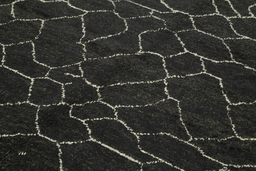 Morocco Kahverengi Geometrik Yün Pamuk El Dokuma Halısı 274x373 Agacan