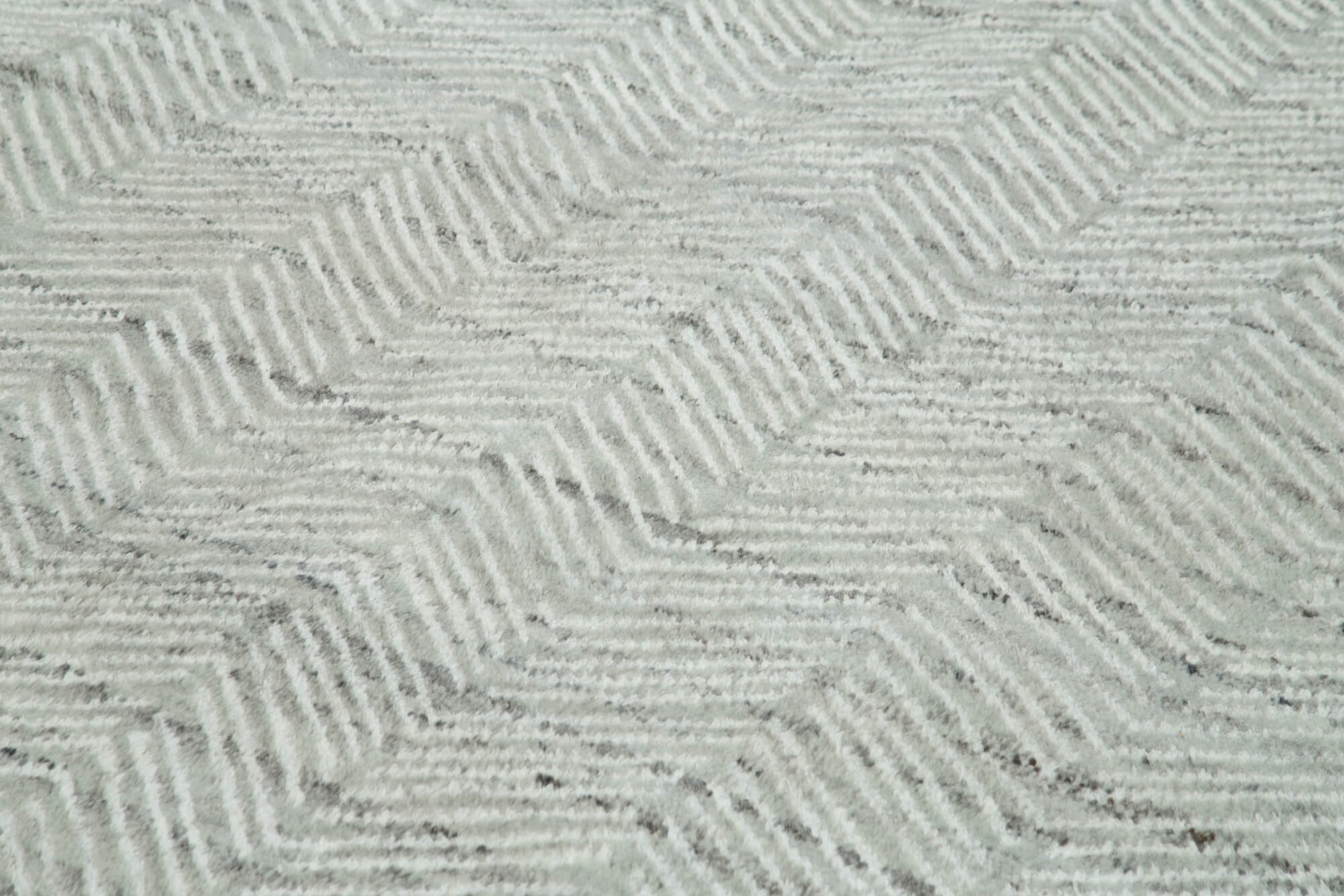 Morocco Gri Geometrik Yün Pamuk El Dokuma Halısı 300x419 Agacan