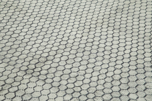 Morocco Bej Geometrik Yün Pamuk El Dokuma Halısı 307x427 Agacan