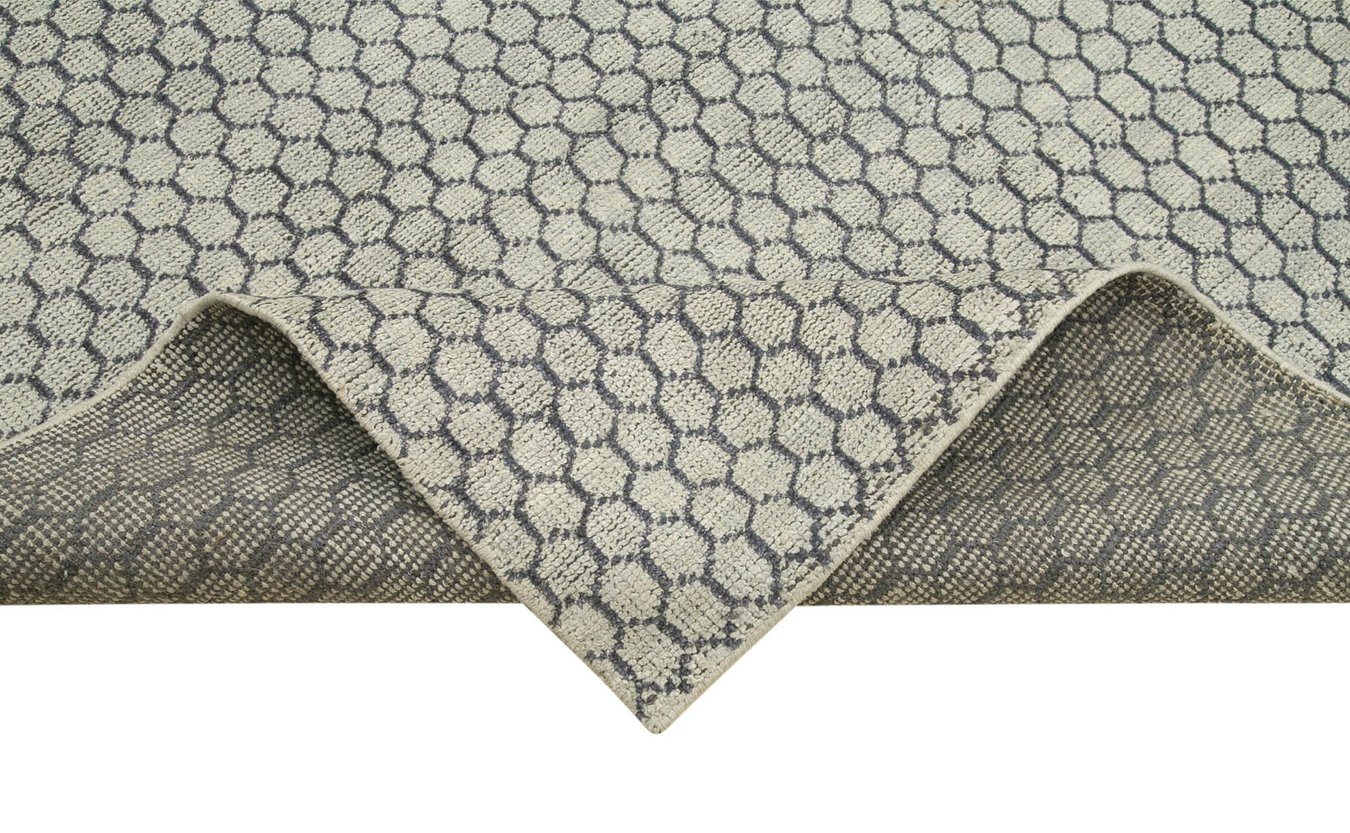 Morocco Bej Geometrik Yün Pamuk El Dokuma Halısı 307x427 Agacan