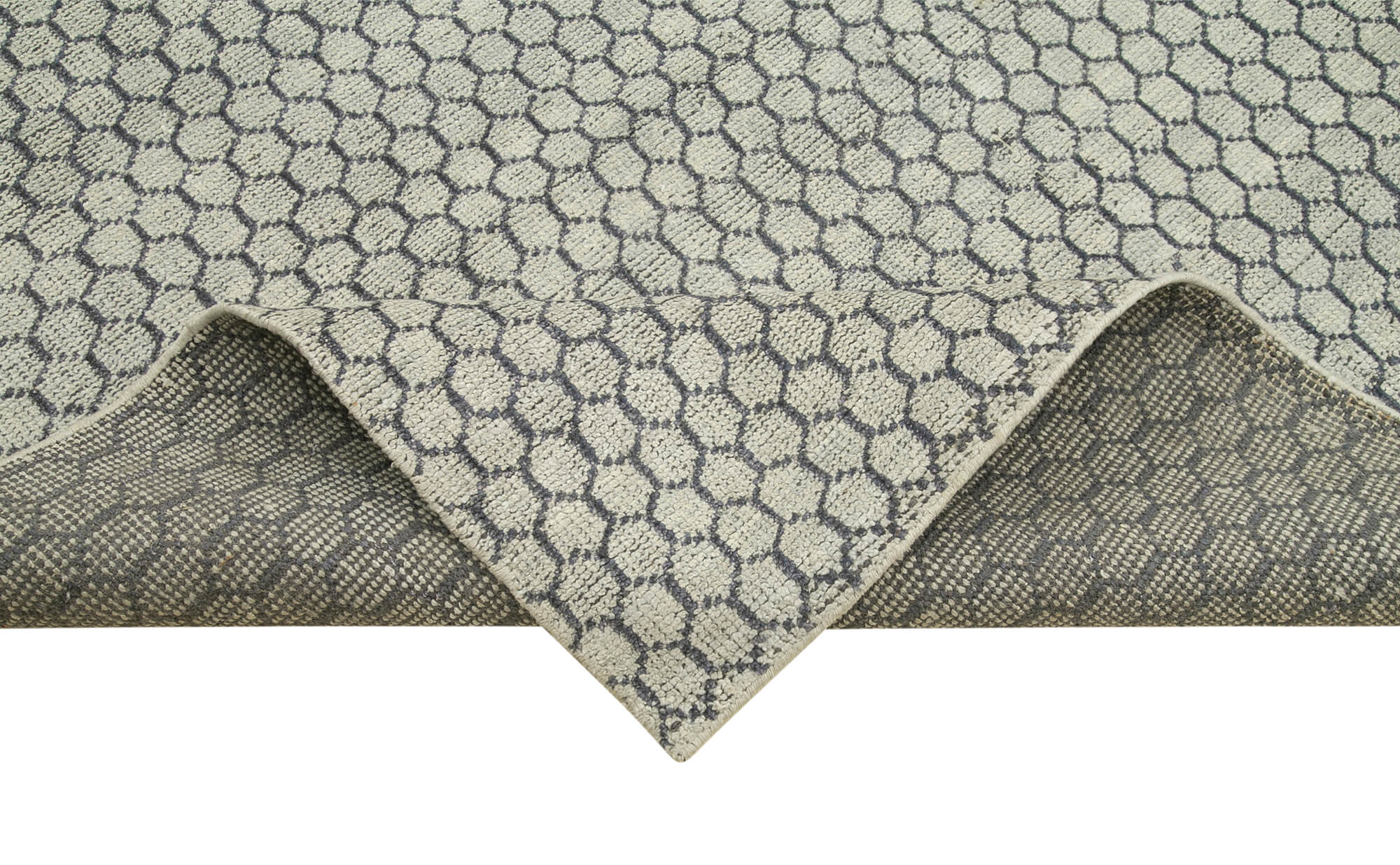 Morocco Bej Geometrik Yün Pamuk El Dokuma Halısı 307x427 Agacan