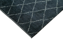 Morocco Mavi Geometrik Yün Pamuk El Dokuma Halısı 274x366 Agacan