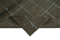 Morocco Kahverengi Geometrik Yün Pamuk El Dokuma Halısı 249x300 Agacan