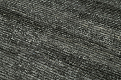 Morocco Gri Geometrik Yün Pamuk El Dokuma Halısı 152x244 Agacan