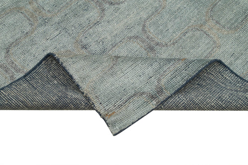 Morocco Gri Geometrik Yün Pamuk El Dokuma Halısı 234x300 Agacan