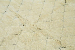 Morocco Bej Geometrik Yün Pamuk El Dokuma Halısı 241x251 Agacan