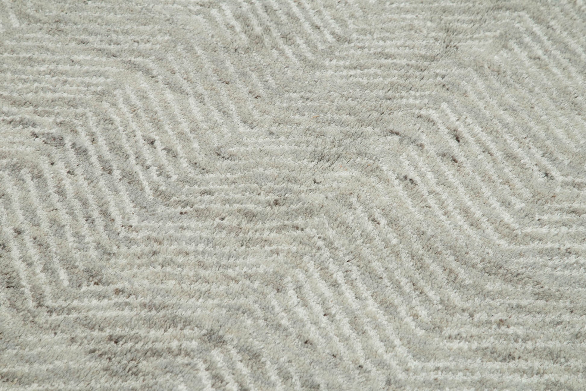 Morocco Gri Geometrik Yün Pamuk El Dokuma Halısı 155x246 Agacan