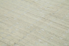 Morocco Bej Geometrik Yün Pamuk El Dokuma Halısı 251x305 Agacan