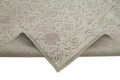 Morocco Bej Geometrik Yün Pamuk El Dokuma Halısı 246x315 Agacan