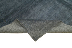 Morocco Mavi Geometrik Yün Pamuk El Dokuma Halısı 244x305 Agacan