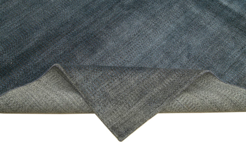 Morocco Mavi Geometrik Yün Pamuk El Dokuma Halısı 244x305 Agacan