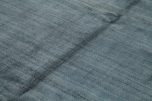 Morocco Mavi Geometrik Yün Pamuk El Dokuma Halısı 244x305 Agacan