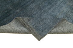 Morocco Mavi Geometrik Yün Pamuk El Dokuma Halısı 244x305 Agacan