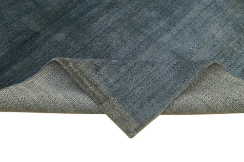 Morocco Mavi Geometrik Yün Pamuk El Dokuma Halısı 244x305 Agacan