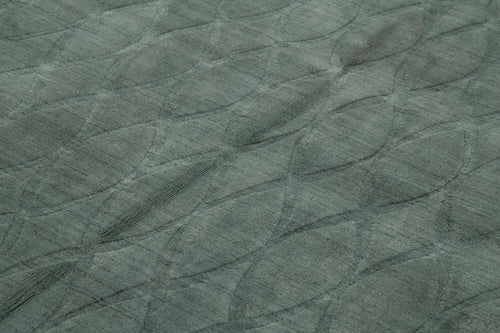 Morocco Mavi Geometrik Yün Pamuk El Dokuma Halısı 244x305 Agacan