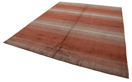 Morocco Kırmızı Geometrik Yün Pamuk El Dokuma Halısı 244x305 Agacan