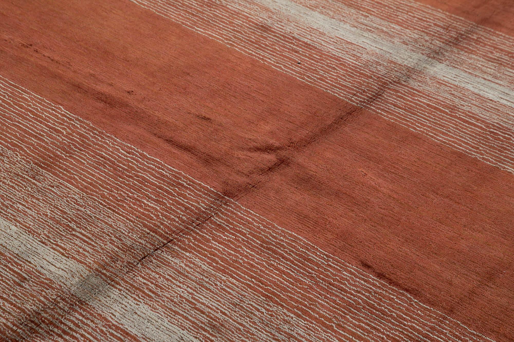Morocco Kırmızı Geometrik Yün Pamuk El Dokuma Halısı 244x305 Agacan