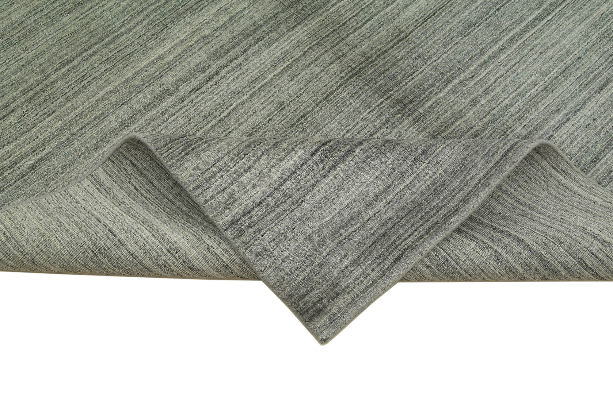 Morocco Gri Geometrik Yün Pamuk El Dokuma Halısı 305x427 Agacan