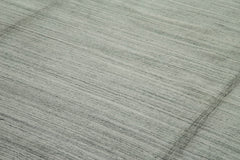 Morocco Gri Geometrik Yün Pamuk El Dokuma Halısı 305x396 Agacan