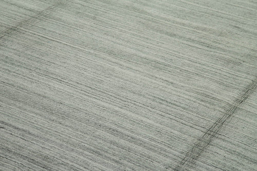 Morocco Gri Geometrik Yün Pamuk El Dokuma Halısı 305x396 Agacan