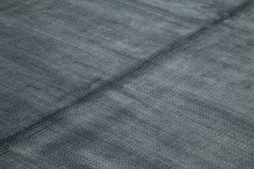 Morocco Mavi Geometrik Yün Pamuk El Dokuma Halısı 366x457 Agacan