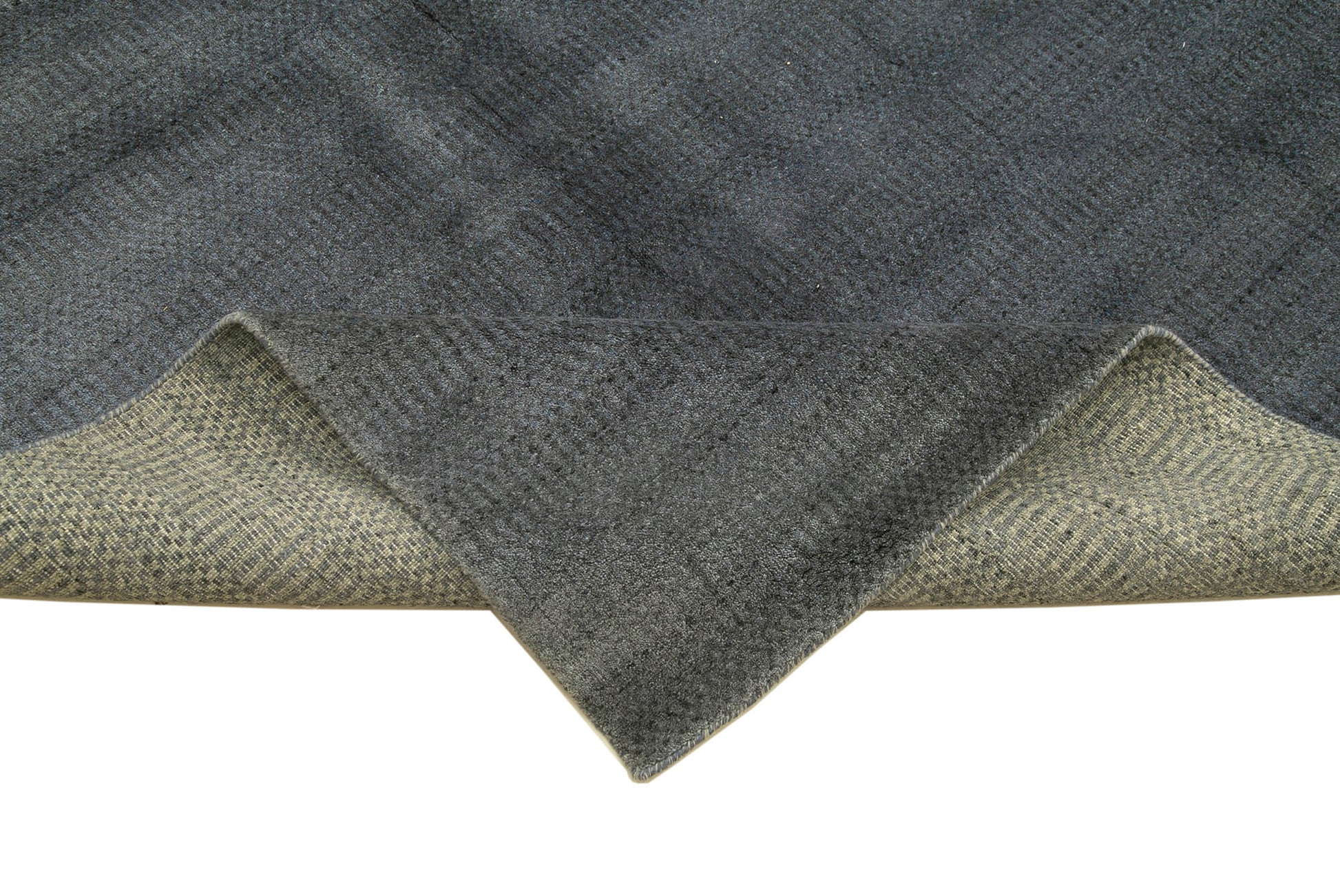 Morocco Mavi Geometrik Yün Pamuk El Dokuma Halısı 366x457 Agacan