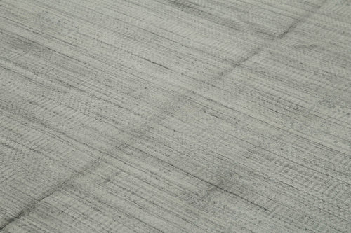 Morocco Gri Geometrik Yün Pamuk El Dokuma Halısı 274x366 Agacan