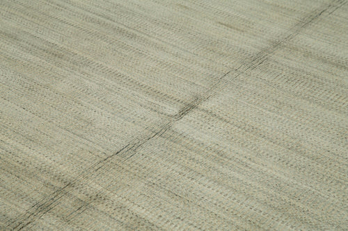 Morocco Bej Geometrik Yün Pamuk El Dokuma Halısı 274x366 Agacan