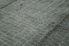 Morocco Gri Geometrik Yün Pamuk El Dokuma Halısı 328x419 Agacan