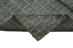 Morocco Gri Geometrik Yün Pamuk El Dokuma Halısı 328x419 Agacan