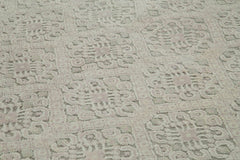 Morocco Gri Geometrik Yün Pamuk El Dokuma Halısı 274x370 Agacan