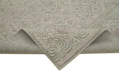 Morocco Gri Geometrik Yün Pamuk El Dokuma Halısı 274x370 Agacan