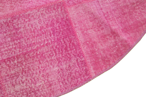 Kırk Yama Pembe Patchwork Pamuk Yün El Dokuma Halısı 205x205 Agacan