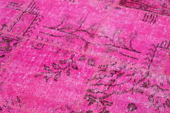 Kırk Yama Pembe Patchwork Pamuk Yün El Dokuma Halısı 200x200 Agacan