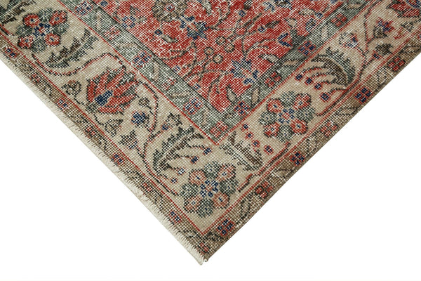 Overdyed Vintage Kırmızı Eskitme Pamuk Yün El Dokuma Halısı 116x196 Agacan