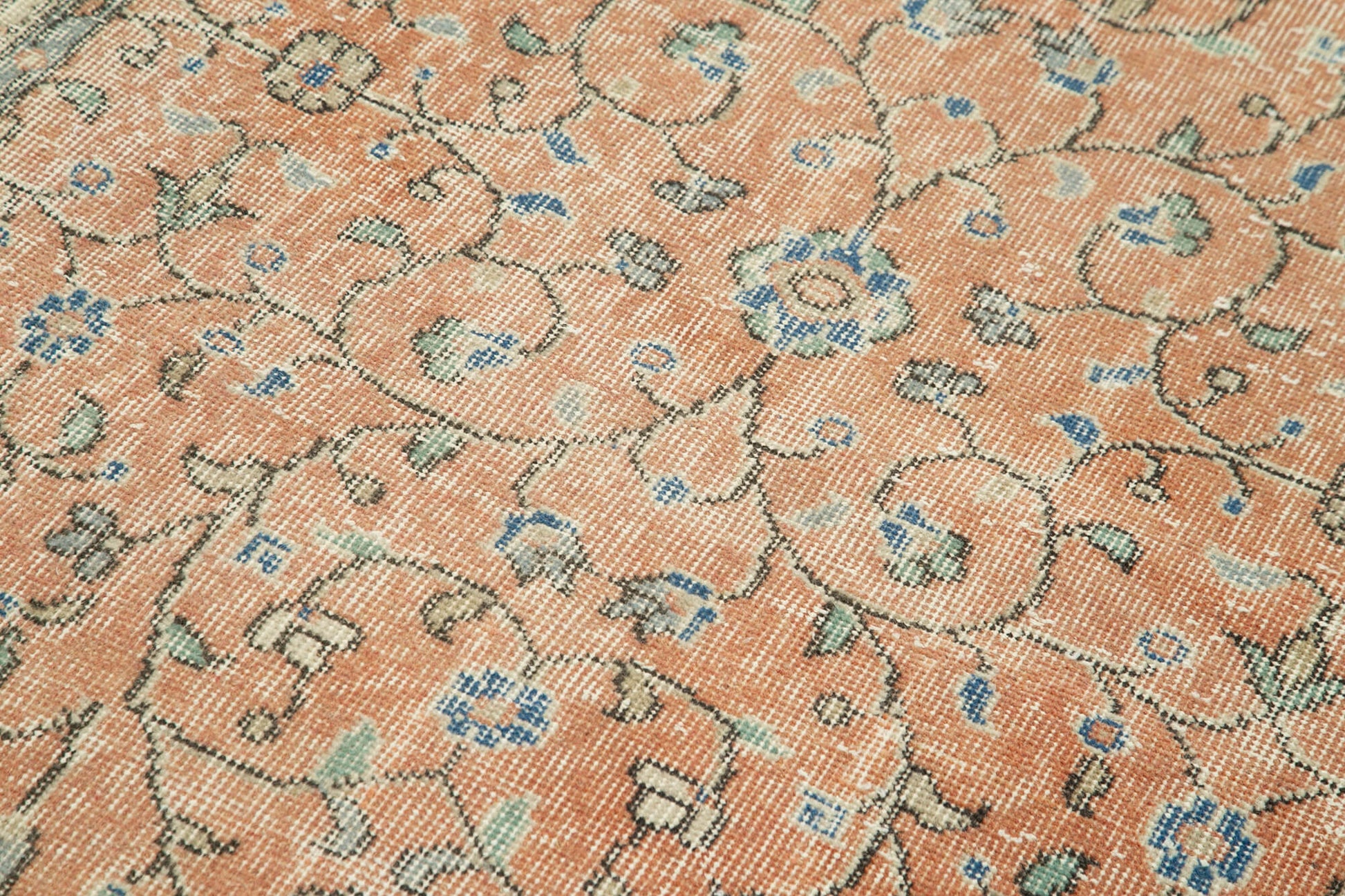 Overdyed Vintage Kırmızı Eskitme Pamuk Yün El Dokuma Halısı 117x213 Agacan