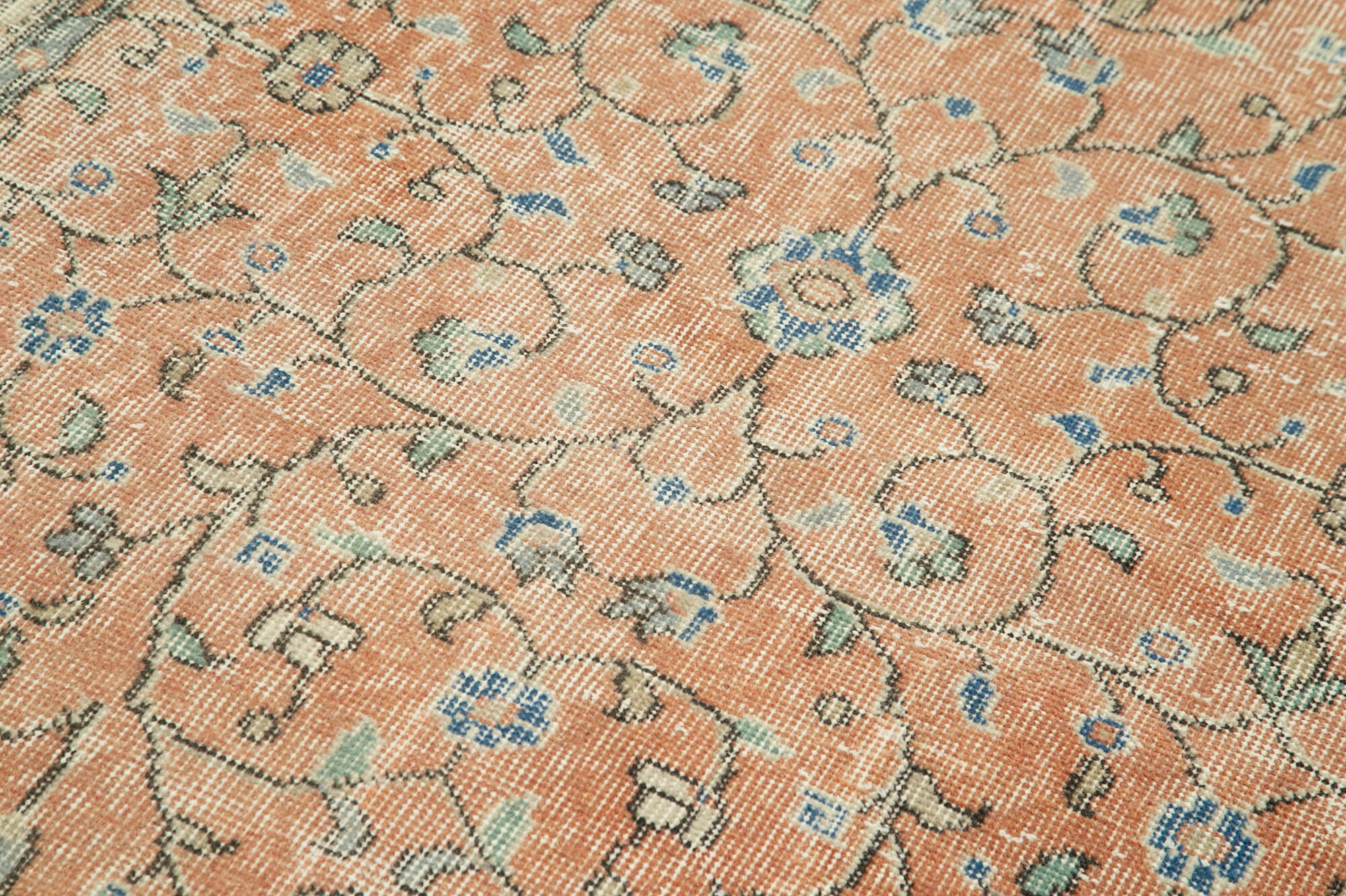 Overdyed Vintage Kırmızı Eskitme Pamuk Yün El Dokuma Halısı 117x213 Agacan