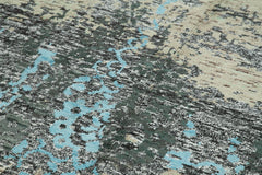 Morocco Gri Geometrik Yün Pamuk El Dokuma Halısı 178x267 Agacan