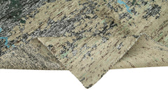 Morocco Gri Geometrik Yün Pamuk El Dokuma Halısı 178x267 Agacan