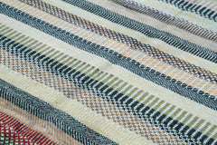 Morocco Beyaz Geometrik Yün Pamuk El Dokuma Halısı 241x300 Agacan