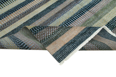 Morocco Beyaz Geometrik Yün Pamuk El Dokuma Halısı 241x300 Agacan