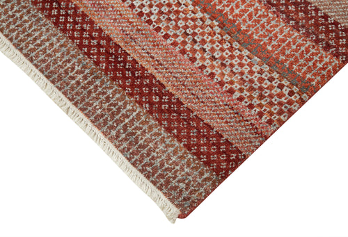 Morocco Kahverengi Geometrik Yün Pamuk El Dokuma Halısı 183x274 Agacan