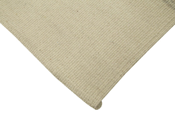 Degrade Kilim Beyaz Çizgili Pamuk Yün El Dokuma Halısı 184x279 Agacan
