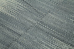 Degrade Kilim Gri Çizgili Pamuk Yün El Dokuma Halısı 206x243 Agacan