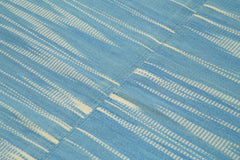 Degrade Kilim Mavi Çizgili Pamuk Yün El Dokuma Halısı 142x179 Agacan